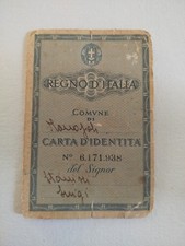 Carta identità regno usato Carta identità regno usato  Castellana Grotte