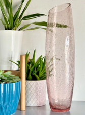 Crackle glass vase for sale  CHATHAM