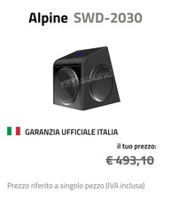 Subwoofer amplificato alpine usato  Giugliano in Campania