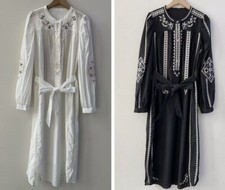 Vestido midi feminino Zadig & Voltaire gola redonda bordado manga longa comprar usado  Enviando para Brazil