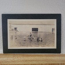 Cartão antigo armário fotográfico piscina Harlem início dos anos 1900 6x4 comprar usado  Enviando para Brazil