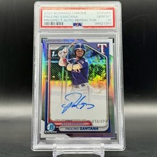 Refrator automático 2024 Bowman Chrome Paulino Santana #/499 1º Bowman PSA 10 comprar usado  Enviando para Brazil