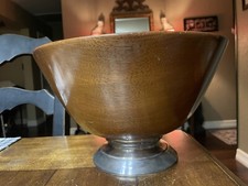 Usado, Tigela de madeira de mogno 11,75"x7,25" por Balfour com base de prata esterlina 6"x2" comprar usado  Enviando para Brazil