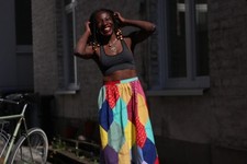 Vintage patchwork midirock gebraucht kaufen  Köln
