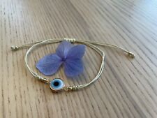 Usado, Pulseira cristã ortodoxa ajustável grega Mati olho mau - Azul claro/dourado comprar usado  Enviando para Brazil