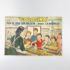 Cartel Publicitario Golosina Marca La Barraca con Calendario, 1964 comprar usado  Enviando para Brazil
