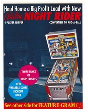 Night rider bally for sale  Silver Spring