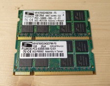 Używany, Mémoire Pc Portable 2Go (2 x1Go) DDR2 SODIMM PROMOS PC2 5300 V916765G24QCFW-F5 na sprzedaż  Wysyłka do Poland