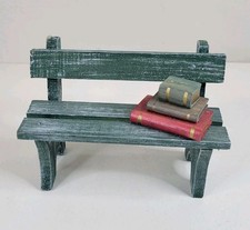 Banco de bonecas vintage verde madeira brinquedo casa de bonecas com livros VEJA FOTOS PARA TAMANHO comprar usado  Enviando para Brazil