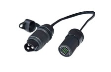 Kabel adaptera 3-biegunowa wtyczka ciągnika DIN 9680 z wkładką ładującą na 2xUSB A na sprzedaż  Wysyłka do Poland