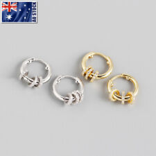 Brincos piercing de orelha anel CZ argola sólida prata esterlina 925 real 13 mm CZ comprar usado  Enviando para Brazil