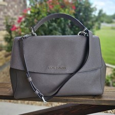 Bolsa Michael Kors couro cinza média Ava alça superior com alça transversal comprar usado  Enviando para Brazil