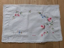 Vintage white embroidered for sale  HALESOWEN