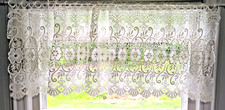 Usado, Conjunto de 2 valances venezianas brancas vintage de crochê 18 x 54 lindo estado! comprar usado  Enviando para Brazil