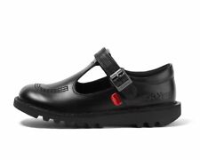 Sapatos escolares Kickers Junior meninas Kick T Vel couro barra T preto comprar usado  Enviando para Brazil
