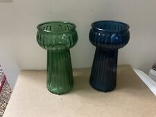 Ribbed blue glass for sale  SHANKLIN