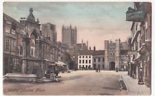 Somerset; Wells, Market Place PPC 1907 Wells PMK Nota Temperança Hotel à Direita comprar usado  Enviando para Brazil