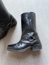 Vintage black leather for sale  STOWMARKET