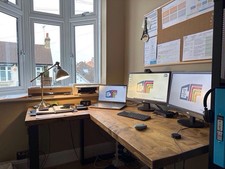 Corner desk rustic for sale  CINDERFORD