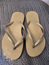 Sandálias femininas Havaianas slim flip flop - Douradas tamanho 4 comprar usado  Enviando para Brazil