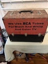 Caixa de madeira Rca para tubos de vácuo 1960 vermelho preto vendedor reparador caixa estojo comprar usado  Enviando para Brazil
