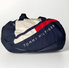 Bolsa de viagem Tommy Hilfiger color block duffle bolsa de ginástica logotipo vermelho, branco e azul comprar usado  Enviando para Brazil