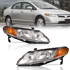 2 peças Juego De Faros Delanteros para 2006-2011 Honda Civic Sedan 4 portas NOVO EUA  comprar usado  Enviando para Brazil