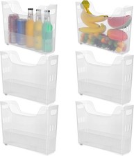 Cassini 6 peças caixas organizadoras de gaveta freezer transparente com rodas, alto #R021 comprar usado  Enviando para Brazil