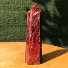 Obelisco de cristal goma vermelha natural 80G cristal quartzo varinha ponto cura comprar usado  Enviando para Brazil