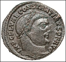 Costantino grande follis usato  Due Carrare