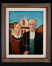 Vintage framed regionalist for sale  Orlando