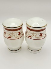 Shakers de sal e pimenta padrão folha detalhes dourados porcelana Gold Coast, usado comprar usado  Enviando para Brazil