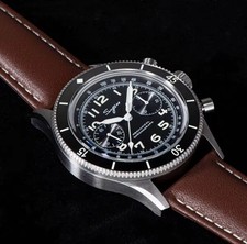 Sugess Pilot Watch Chronograph Mechanical Crystal Sapphire luxury fancy men gift comprar usado  Enviando para Brazil