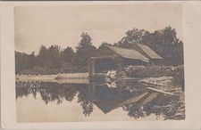 Cartão postal reflexo roda d'água Old Mill Weare New Hampshire NH 1911 RPPC comprar usado  Enviando para Brazil