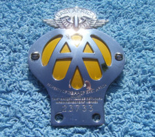CRACHÁ DE MOTOCICLETA VINTAGE DÉCADA DE 1950 ÁFRICA ORIENTAL REAL AA ~ ASSOCIAÇÃO DE AUTOMÓVEIS REAAA, usado comprar usado  Enviando para Brazil