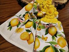 Conjunto de toalhas de cozinha Limões com toalhas de crochê frutas, feitas à mão comprar usado  Enviando para Brazil