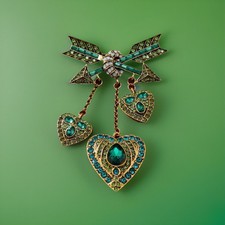 Emerald rhinestone dangle for sale  BROMSGROVE