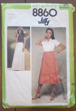 Saia 8860 Simplicity Sewing Pattern Misses 1970s Jiffy Front Wrap 2 comprimentos médios, usado comprar usado  Enviando para Brazil