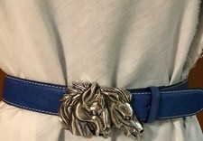 Damen ledergürtel mittelblau gebraucht kaufen  München