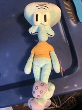 Spongebob Squidward Pluszowy Nickelodeon Tenacles Niebieski VTG Zabawka Tagi 2000 - 9" na sprzedaż  Wysyłka do Poland