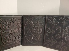 Conjunto de 3 painéis de parede de metal celta decoração azulejos 14"x14" preto exterior/interior, usado comprar usado  Enviando para Brazil