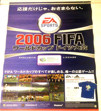 Pôster promocional FIFA 2006 Xbox 360 PS2 PSP PlayStation 2 display JAPÃO EA RARO, usado comprar usado  Enviando para Brazil