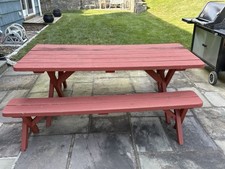 Picnic table red for sale  Danbury