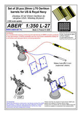 Aber	S 1:350 L-027	Canons 20 Mm L/70 Oerlikon Mk.10 Pour Navires De La Marine Am comprar usado  Enviando para Brazil