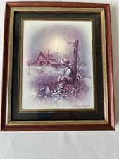 Vintage framed print for sale  MITCHAM