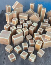 Blocos de construção de madeira vintage feitos à mão, Waldorf, brinquedos Montessori, educativos  comprar usado  Enviando para Brazil