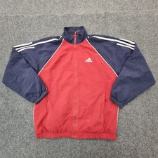 Jaqueta Adidas infantil 16 anos vermelha corta-vento esportes inverno zíper completo tamanho 16, usado comprar usado  Enviando para Brazil