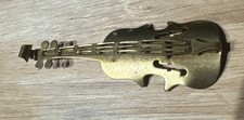 Broche de música contrabaixo vintage casaco de lapela broche músico presente joia 3,5”, usado comprar usado  Enviando para Brazil