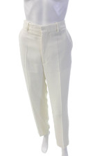 Calça social Polo Ralph Lauren feminina com zíper cintura média plissada branca tamanho 6, usado comprar usado  Enviando para Brazil