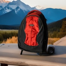 Mochila Samsonite preta vermelha respirável material acolchoado qualidade unissex comprar usado  Enviando para Brazil